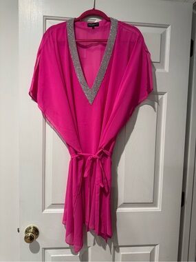Generation Love Pink Rhinestone Kaftan Dress Size S